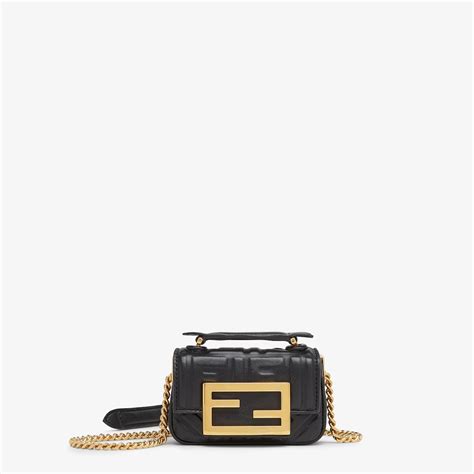 fendi nano baguette black|fendi baguette size chart.